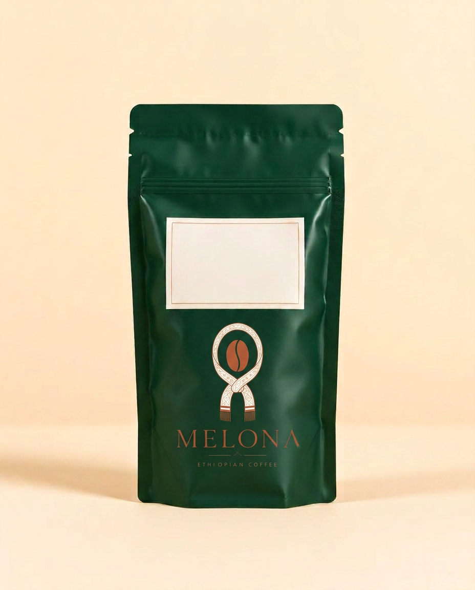 Harrar House Blend — Melona Coffee packaging